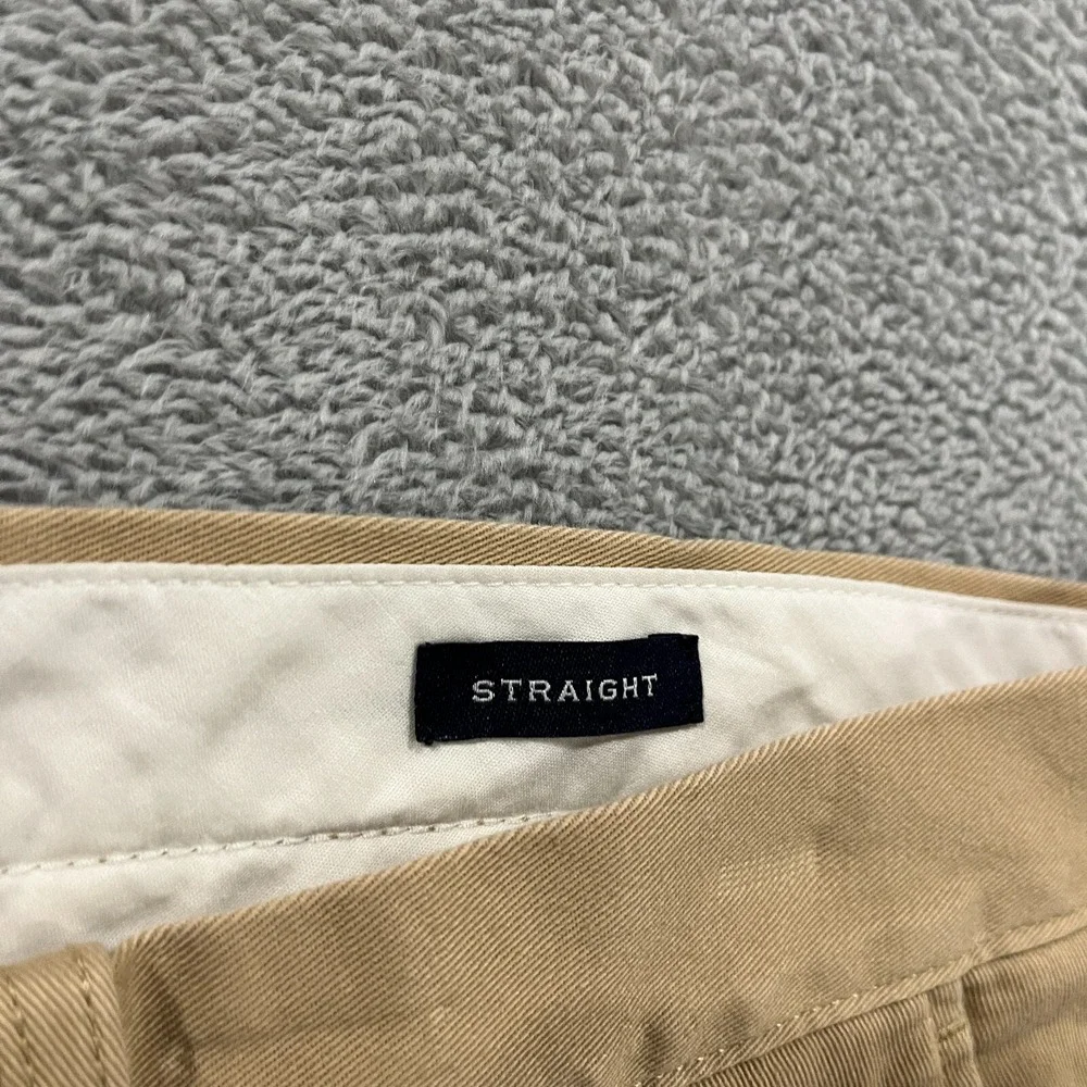 J. Crew Flex‎ Chino Pants Mens 35x32 Khaki Tan Slim Straight Preppy Stretch